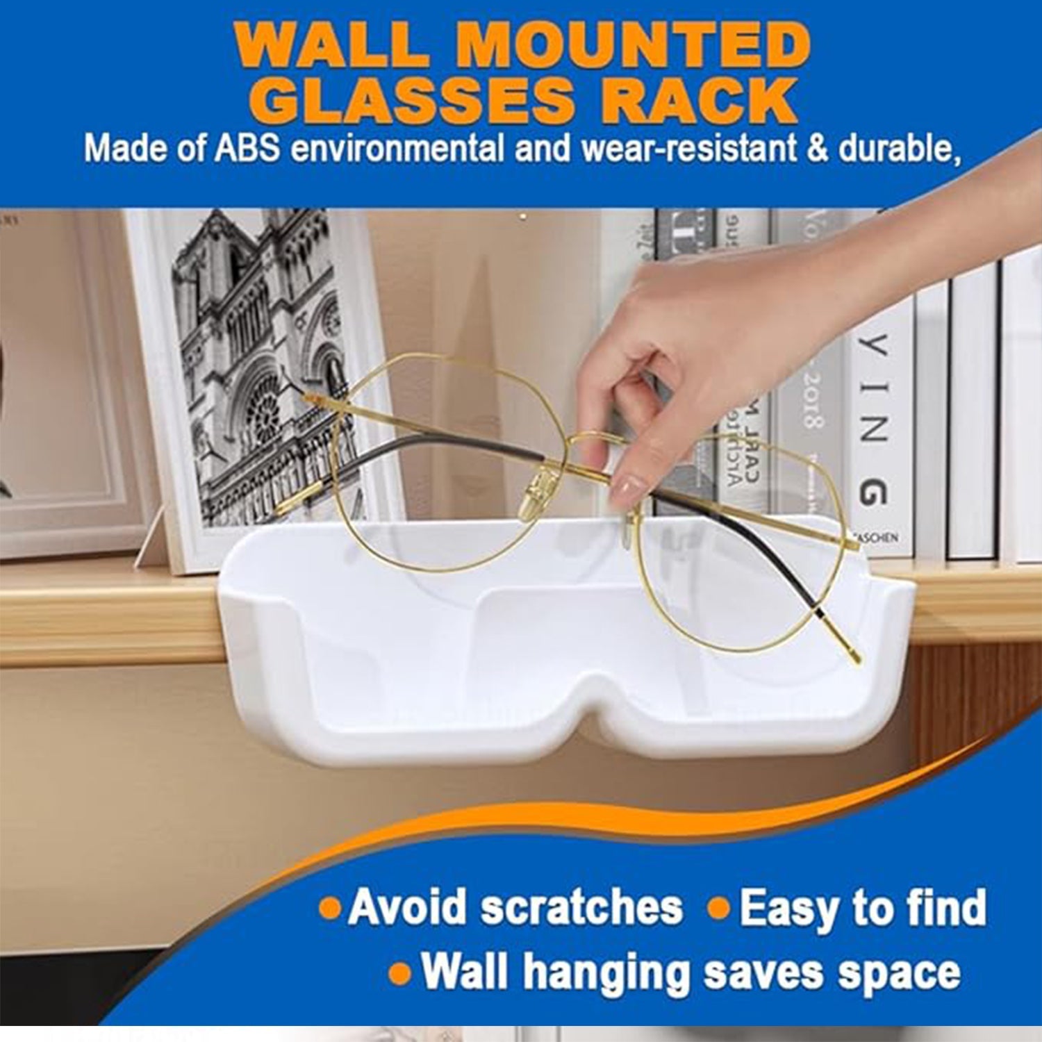 17823 Wall Mount Sunglass Organizer Simple Space Saving Glasses Storage Box Eyewear Stand Holder for Showcase Bedroom Apartment With 2 pc Double Sided Adhesive Sticker (2 Pcs Set) 17823 Wall Mount Sunglass Organizer Simple Space Saving Glasses Storage Box Eyewear Stand Holder for Showcase Bedroom Apartment With 2 pc Double Sided Adhesive Sticker (2 Pcs Set)